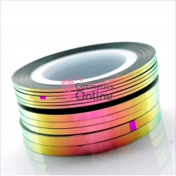 Banda decor pentru unghii Cameleon Red- Gold de 1mm
